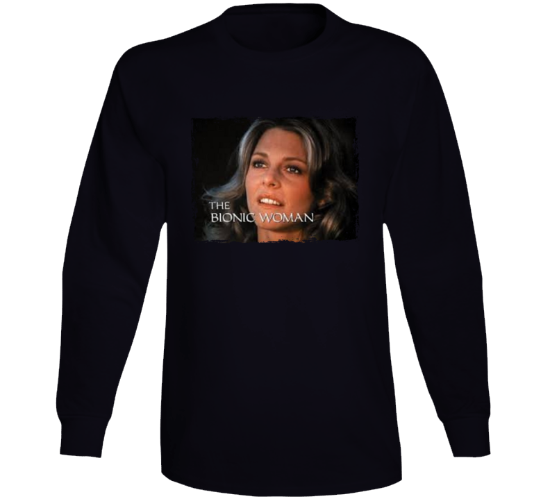 The Bionic Woman Jaime Sommers Lindsay Wagner 70s Tv Fan Long Sleeve T Shirt