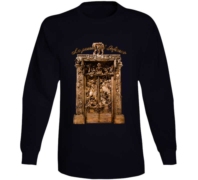 La Puerta Del Infierno The Gates Of Hell Dante's Inferno Devil Long Sleeve T Shirt