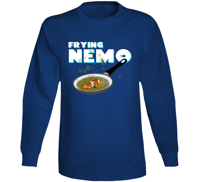 Frying Nemo Parody Funny Cooking Long Sleeve T Shirt