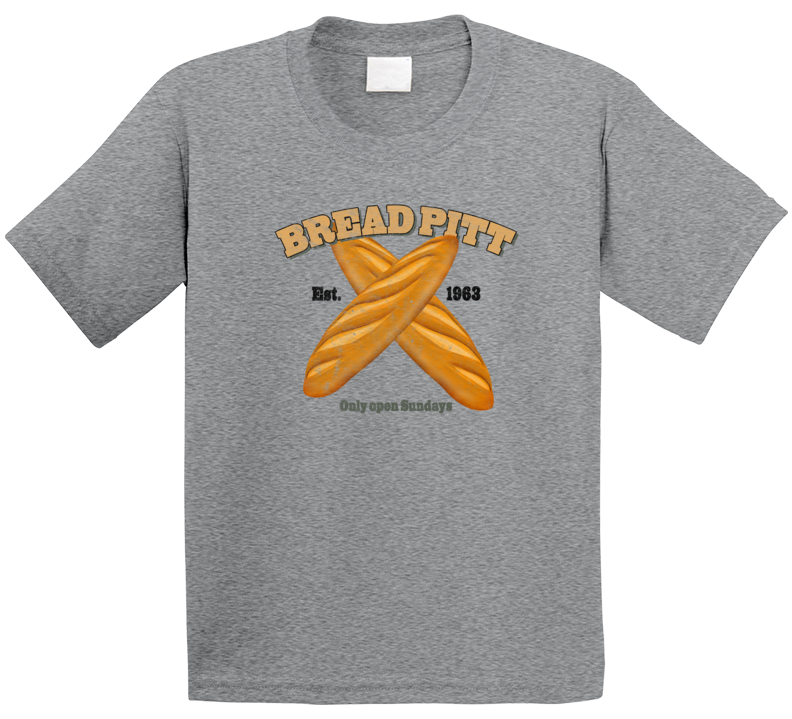 Bread Pitt Est 1963 Parody Funny Bakery T Shirt