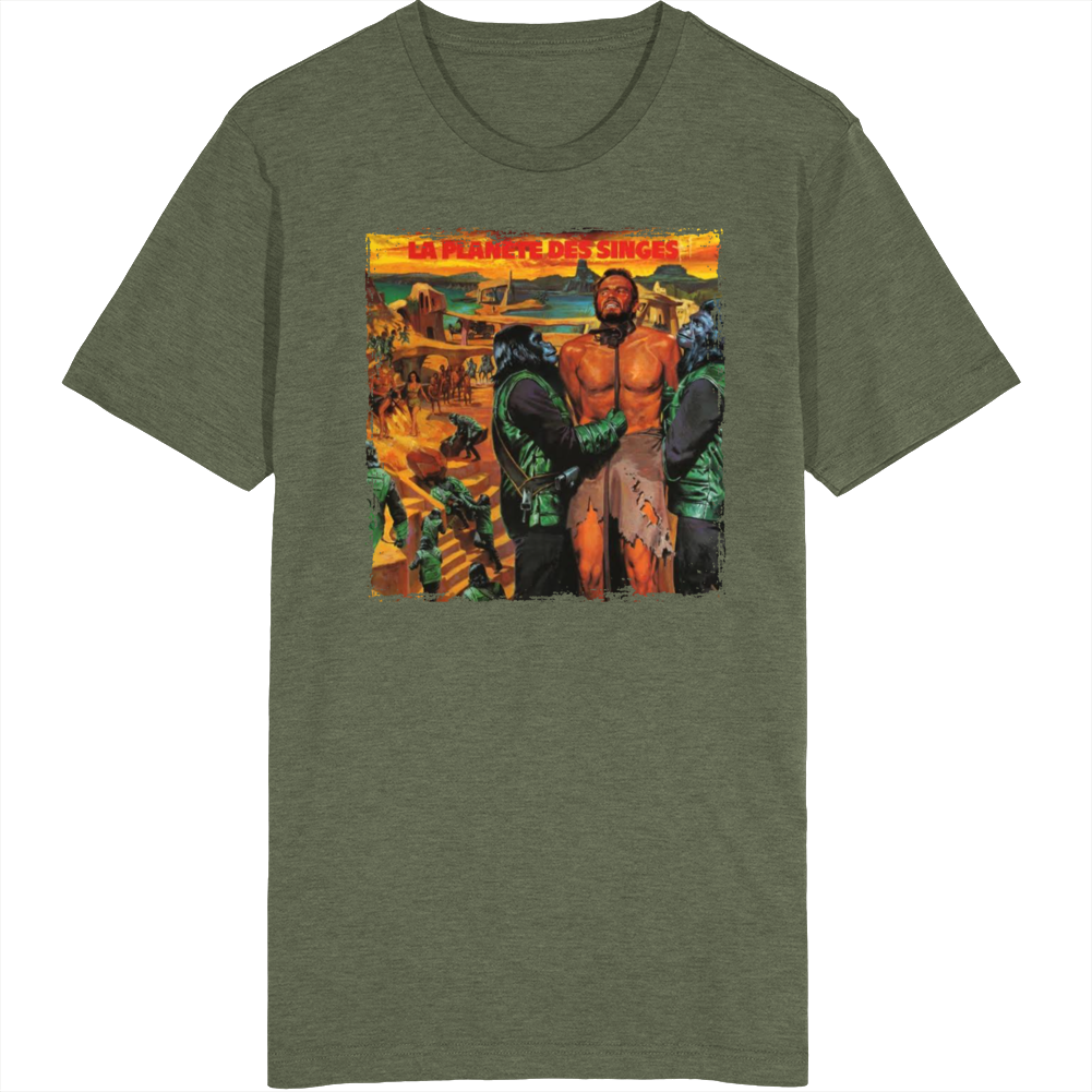 Planet Of The Apes 60s Sci Fi French Movie T Shirt