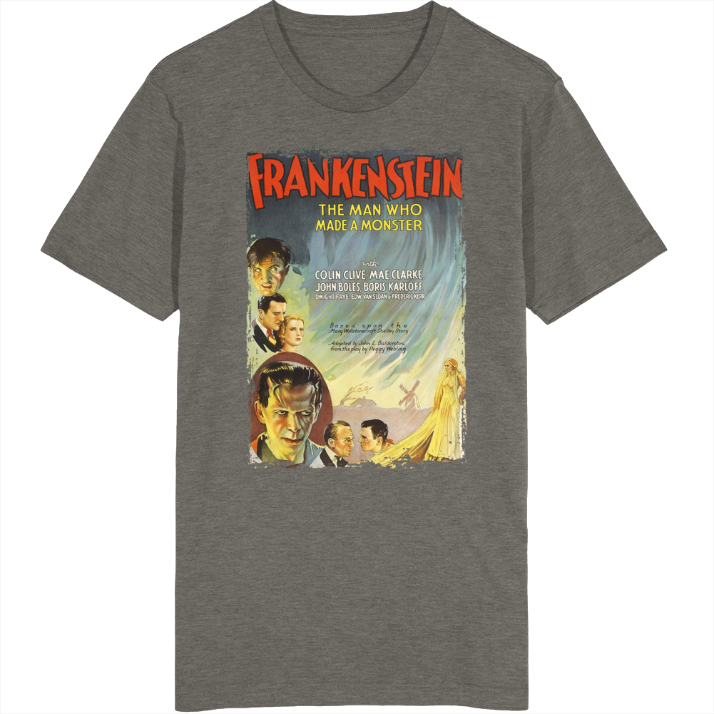 Frankenstein 30s Classic Horror Movie  Fan T Shirt