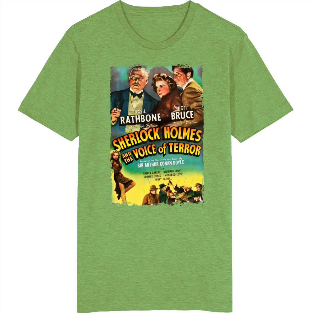 Sherlock Holmes And The Voice Of Terror 40s Mystery Detective Movie T Shirt