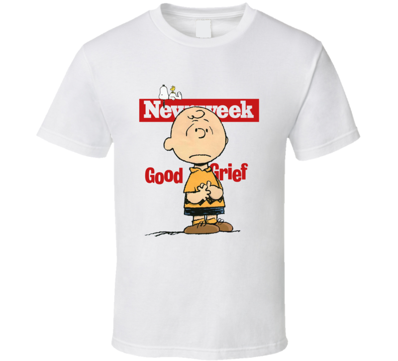 Charlie Brown Good Grief Newsweek Magazine Cover Fan T Shirt