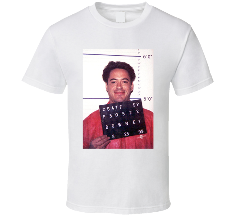 Robert Downey Jr Mugshot Fan T Shirt