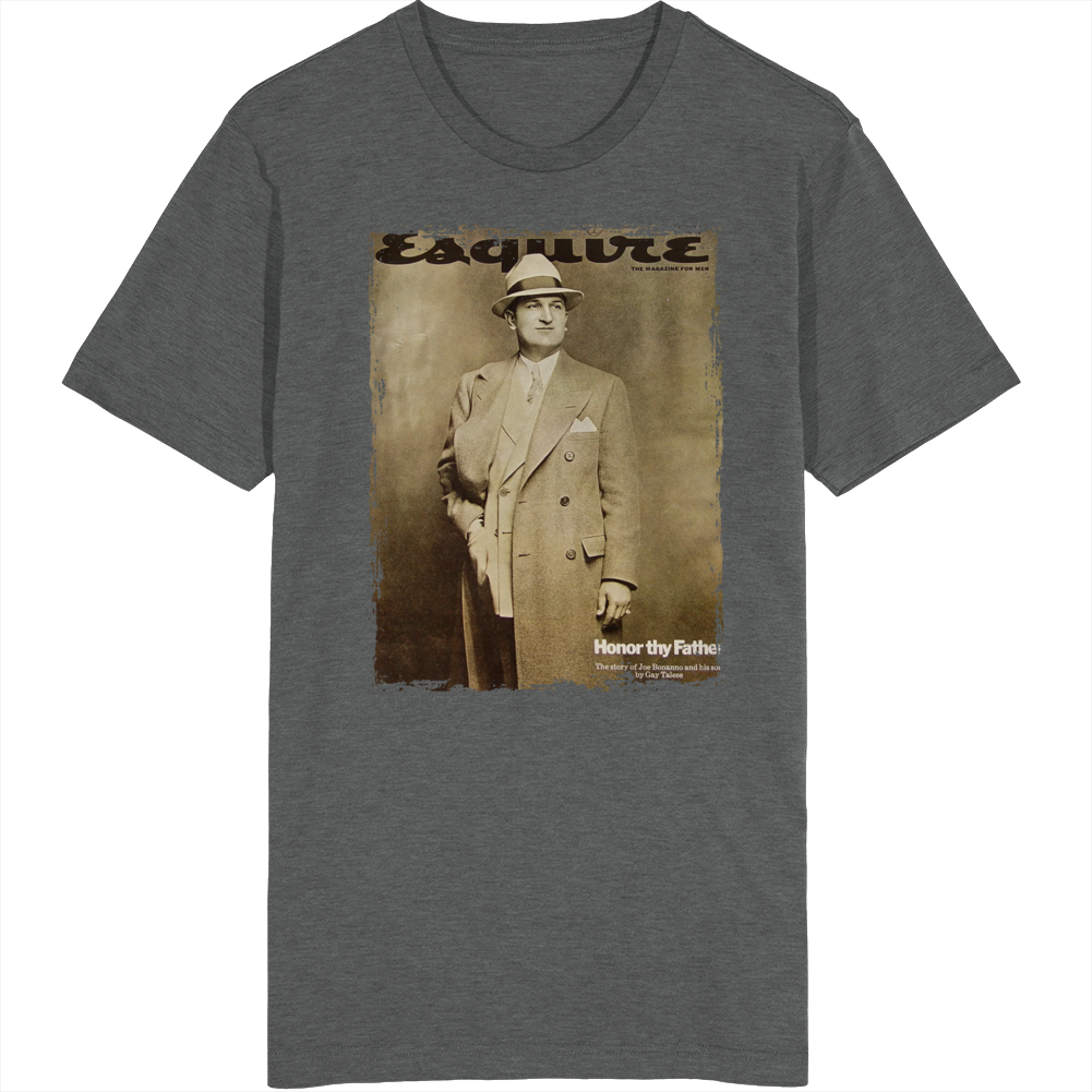 Joe Bonanno Gangster Mob Boss New York Vintage Magazine Cover Fan T Shirt