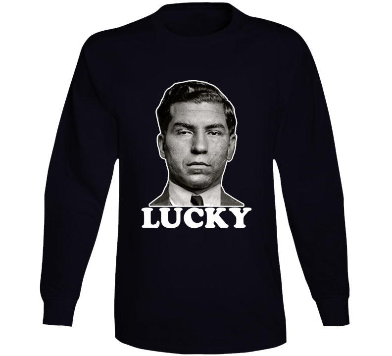 Lucky Luciano Italian Gangster New York Fan Long Sleeve T Shirt