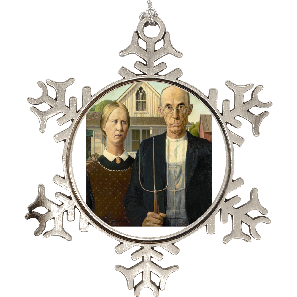 American Gothic Original Meme Holiday Ornament