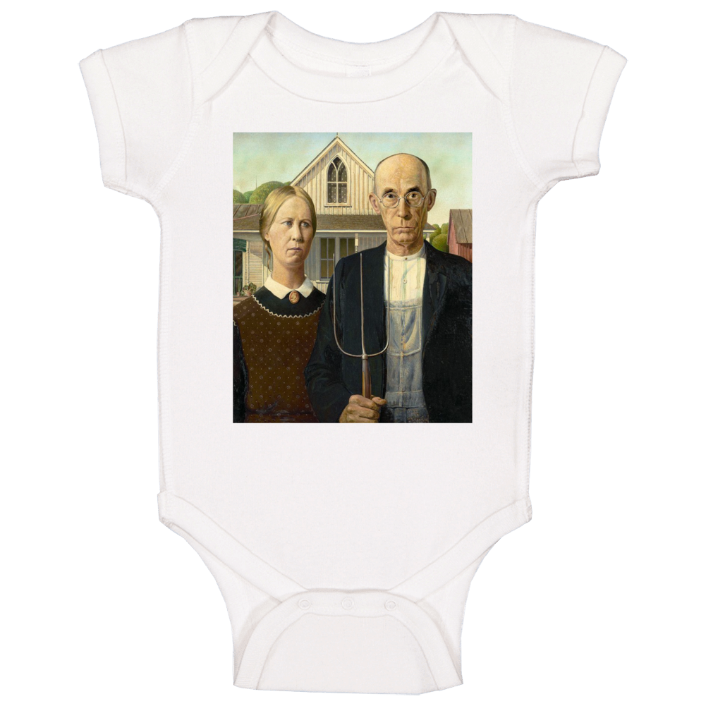 American Gothic Original Meme Baby One Piece