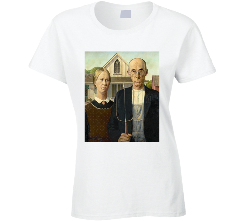 American Gothic Original Meme Ladies T Shirt