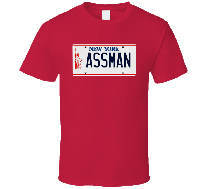 Assman New York License Plate T Shirt