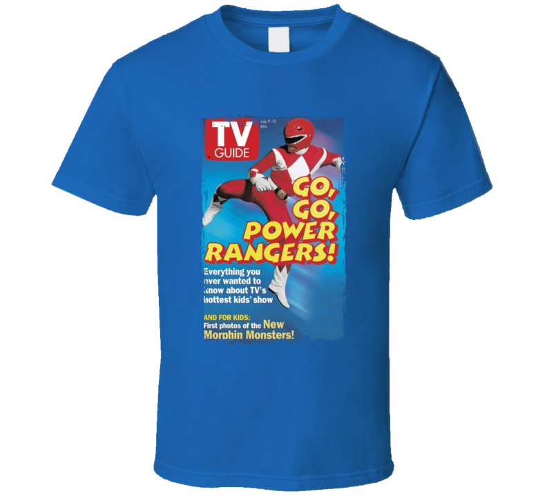 Go Go Power Rangers Tv Guide T Shirt