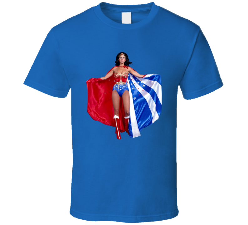Wonder Woman Cape Lynda Carter Retro Tv T Shirt