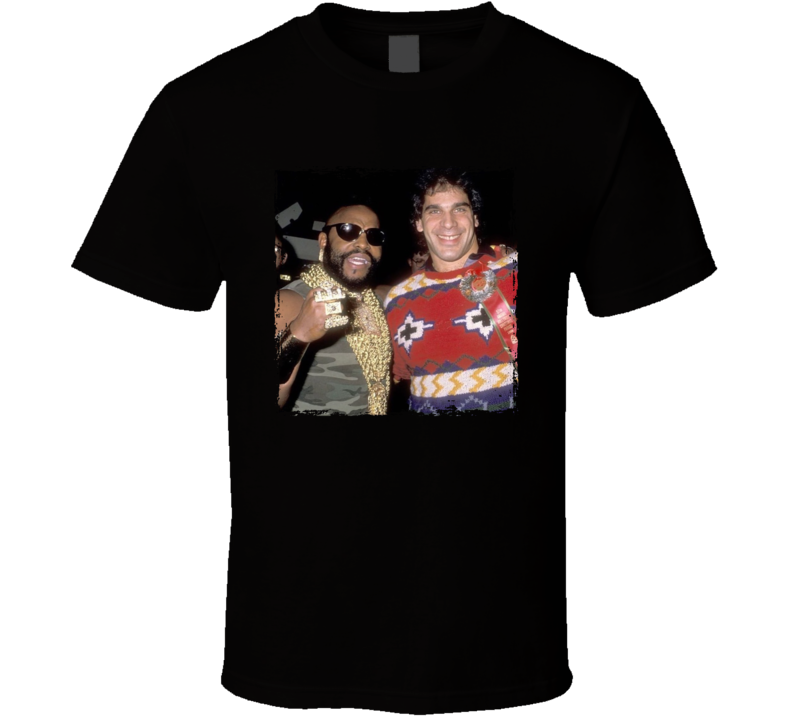 Lou Ferrigno Mr T. 1989 Hollywood Christmas Parade T Shirt