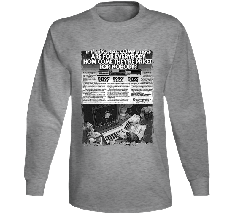 Commodore 64 Retro Ad Long Sleeve T Shirt