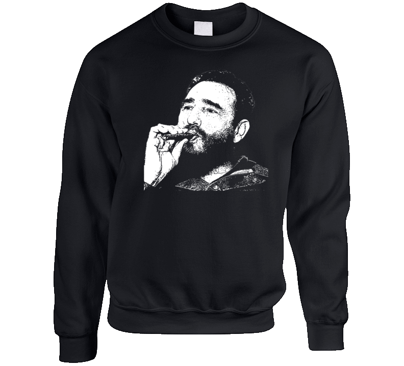 Fidel Castro Smoking Cigar Crewneck Sweatshirt