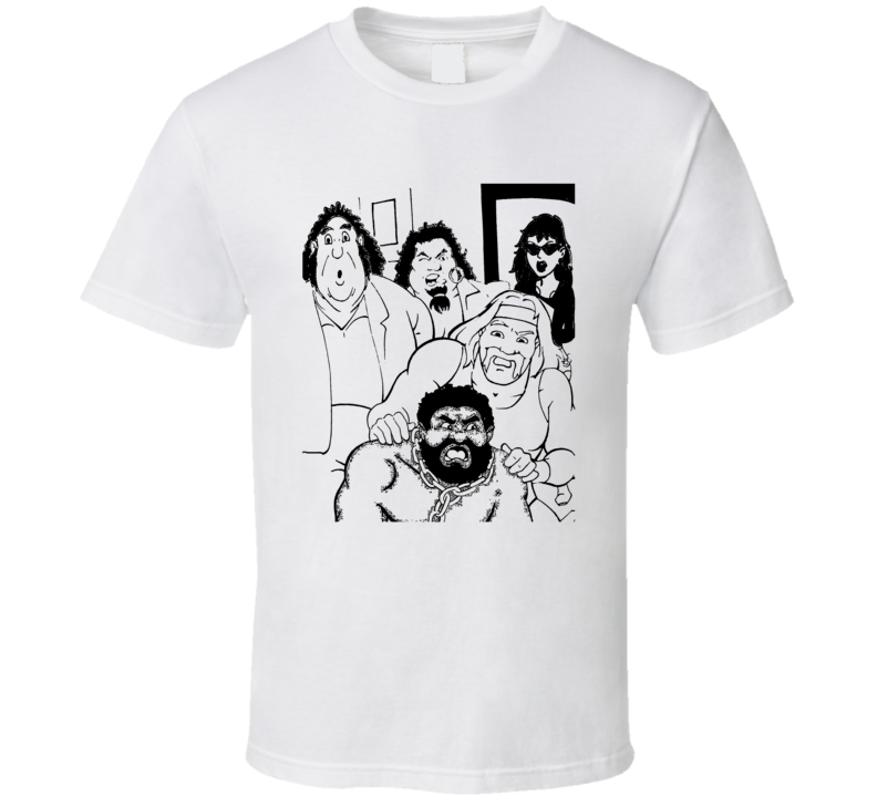 Rock 'n' Wrestling Cartoon T Shirt Rock 'n' Wrestling Cartoon T Shirt