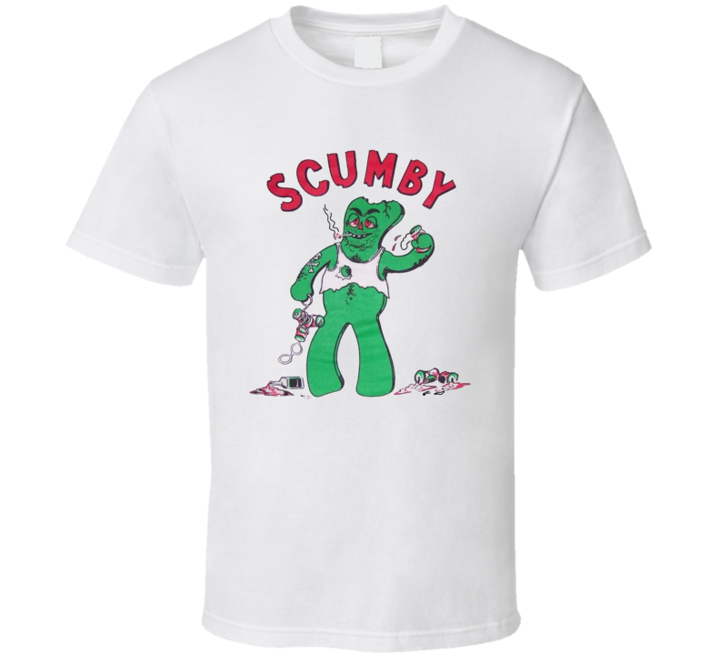 Scumby Drinking Smoking Gumby Parody T Shirt