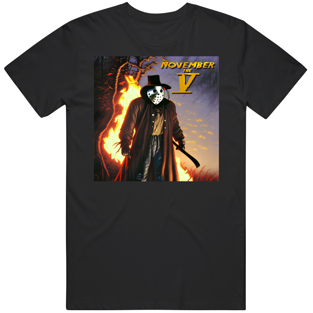 November The 5th Jason Guy Fawkes Party Mash Up Fantasy Art Fan T Shirt