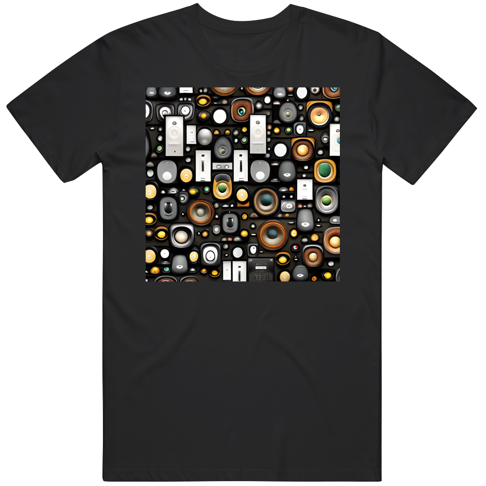 Wall Of Speakers Retro Dj Love Music T Shirt