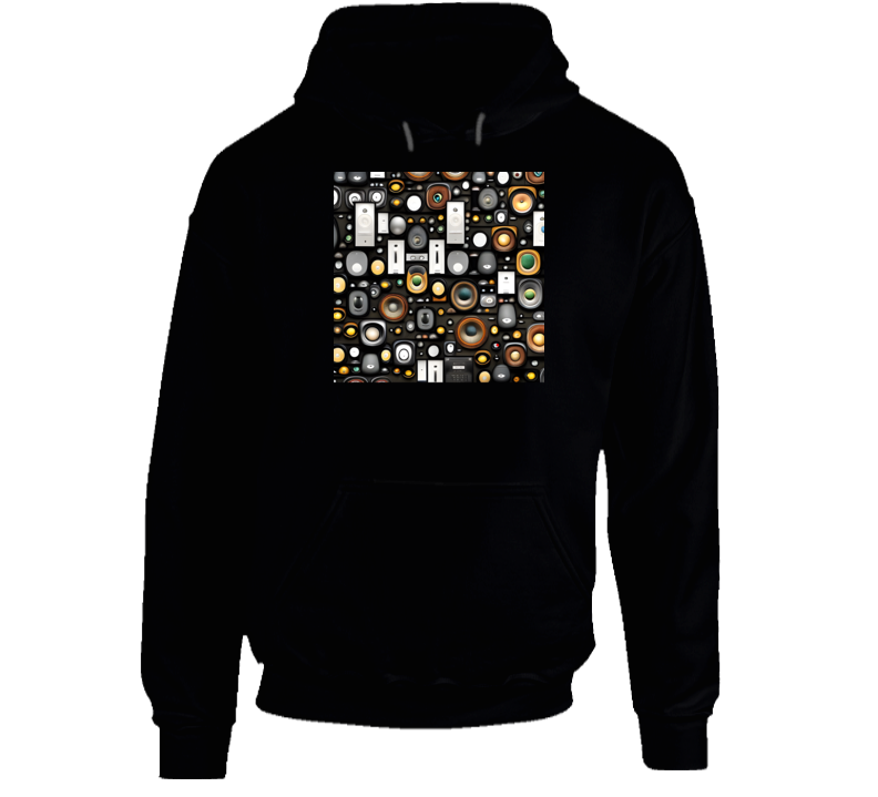 Wall Of Speakers Retro Dj Love Music Hoodie