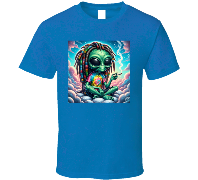 Stoned Alien Rasta Hippie Funny Parody T Shirt