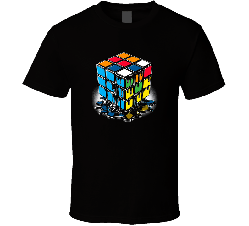 Melting Rubik's Cube Parody Funny T Shirt