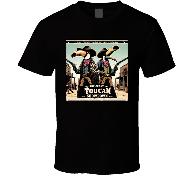 The Great Toucan Showdown Parody Western Movie Funny T Shirt