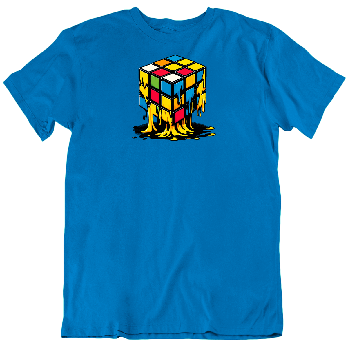 Melting Rubik's Cube Retro Funny Parody T Shirt