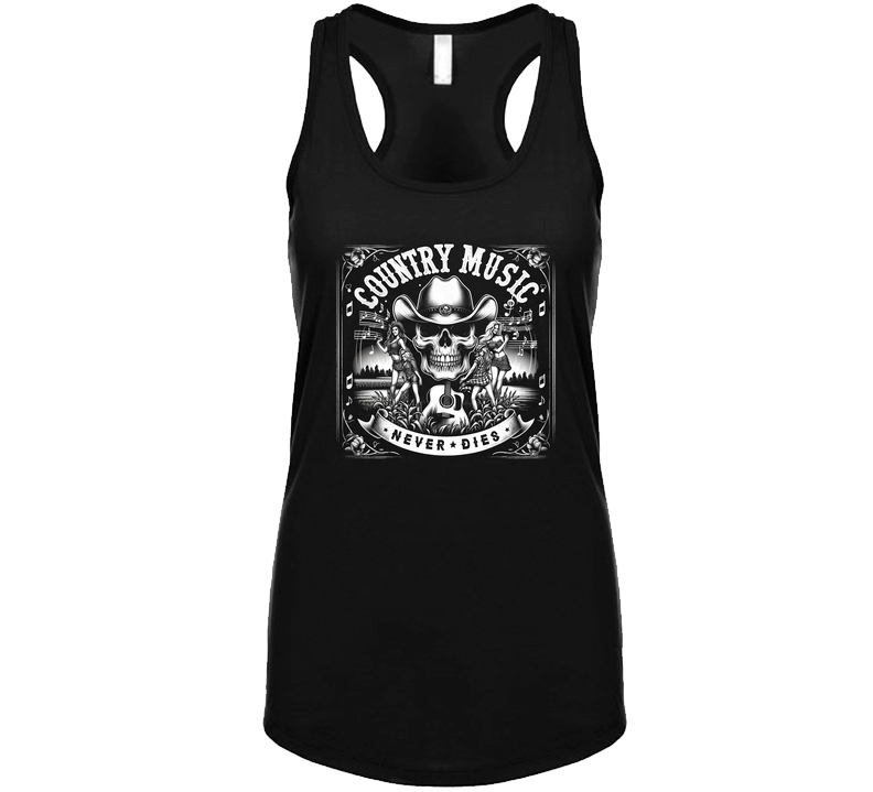 Country Music Never Dies Dirt Roads Cornfields Music Pick Up Truck Tanktop