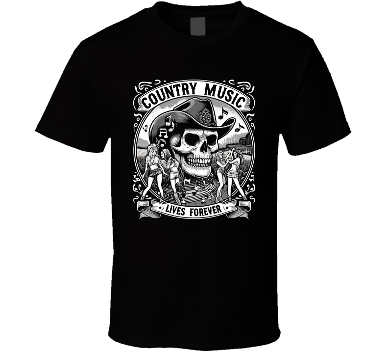 Country Music Never Dies Dirt Roads Music T Shirt