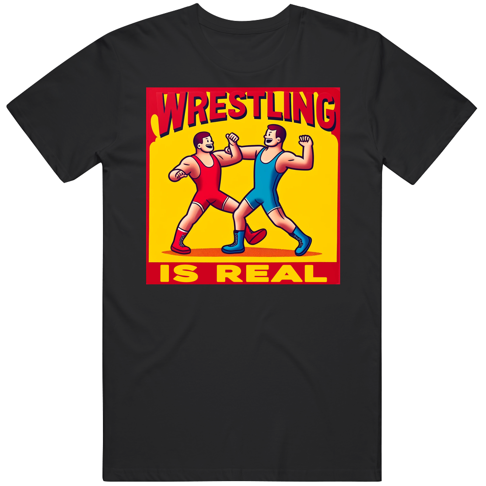 Wrestling Is Real Parody Funny T Shirt