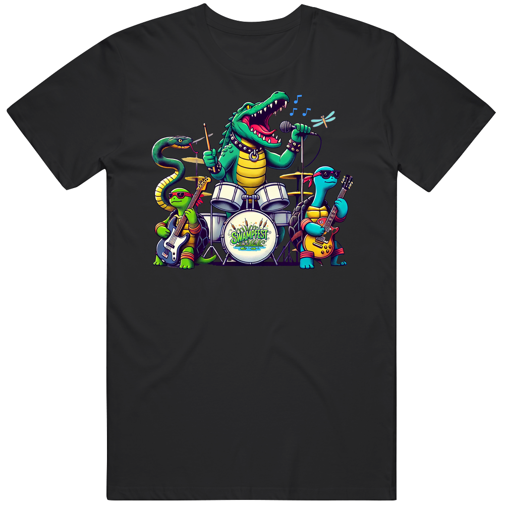 Swampfest Band Gators Snakes Turtles T Shirt