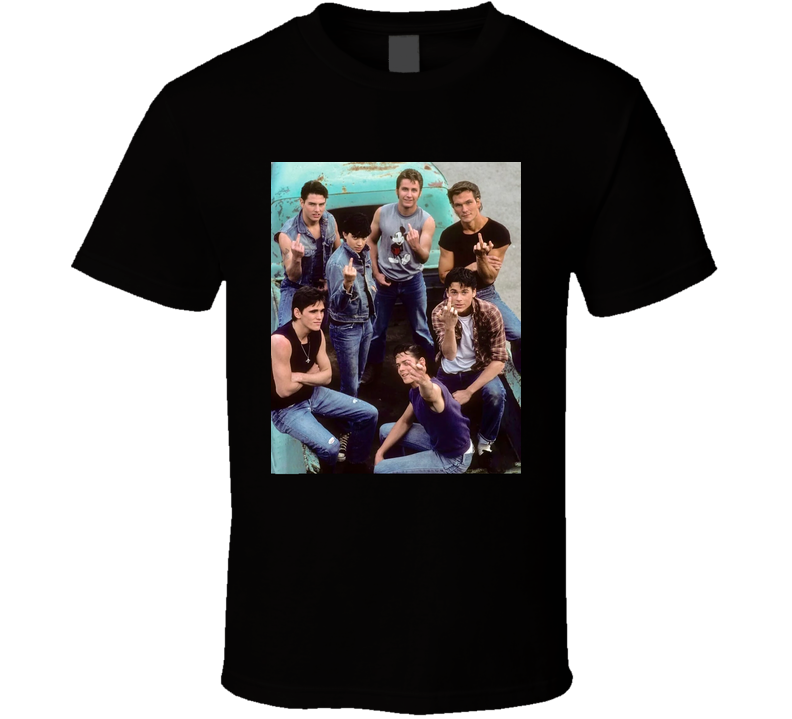 Outsiders Flipping The Bird Funny 80s Retro Movie T Shirt