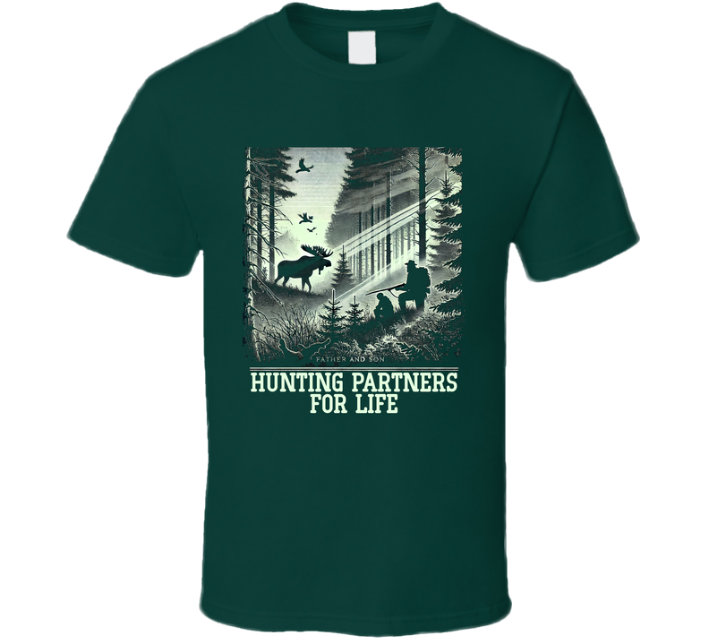 Father And Son Hunting Partners For Life Hunters T Shirt