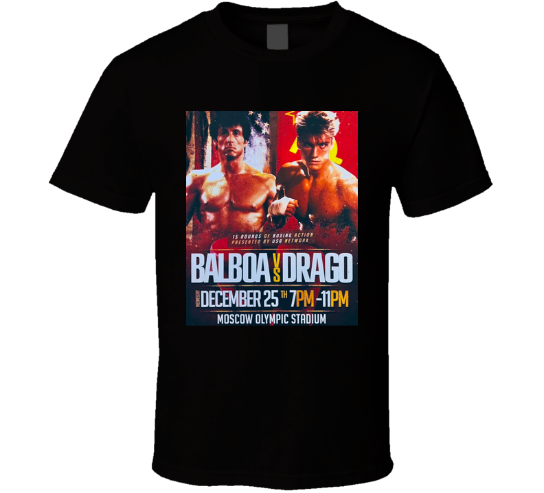 Rocky Vs Drago Fight Card Boxing T Shirt