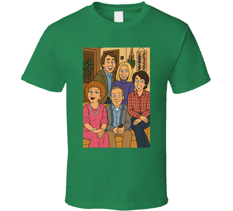 Three's Company Cartoon Parody T Shirt Three's Company Cartoon Parody T Shirt