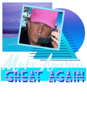 Trump Maga 80s Retro Miami Vice Parody Funny T Shirt