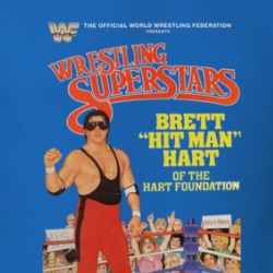 Wrestling Superstars Brett Hitman Hart Figurine T Shirt 39142523