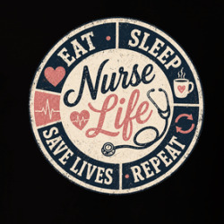 Eat Sleep Saves Lives Repeat Nurse Work Job Occupation T Shirt 40370326