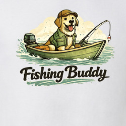 Fishing Buddy Dog Funny T Shirt 40370351