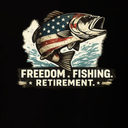 Freedom Fishing Retirement Usa Proud T Shirt 40370352