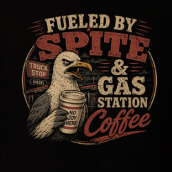Fueled By Spite And Gas Station Coffee Funny T Shirt 40371015