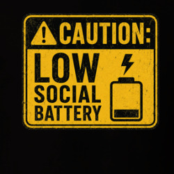 Caution Low Social Battery Funny T Shirt 40371138