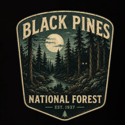 Black Pines National Forest Funny Fake Park T Shirt 40371142