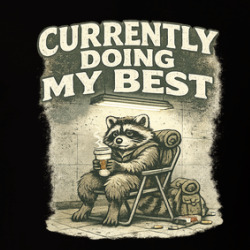 Currently Doing My Best Raccoon Funny Work T Shirt 40371145