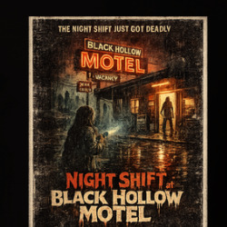 Black Hollow Motel Fake Horror Movie Poster Funny Parody T Shirt 40371147