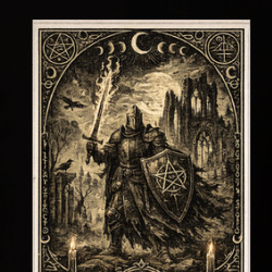 Knight Sword Sorcery T Shirt 40371149