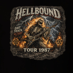 Hellbound Rock Tour Metal Fans 1987 Parody T Shirt 40372836