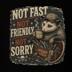 Not Fast Not Friendly Not Sorry Funny Parody T Shirt 40372848